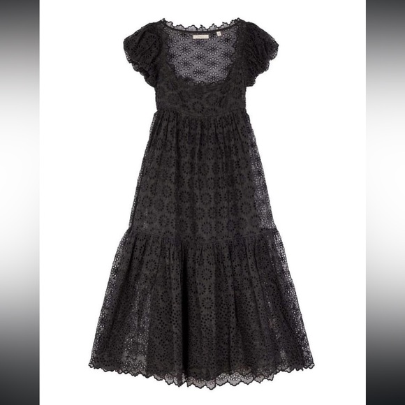 NWT Doen Black Philomene Midi Dress - Picture 2 of 8